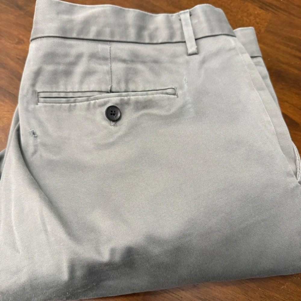 Banana Republic Rapid Movement Chino Tapered Fit Pants Mens 36 Blue Gray